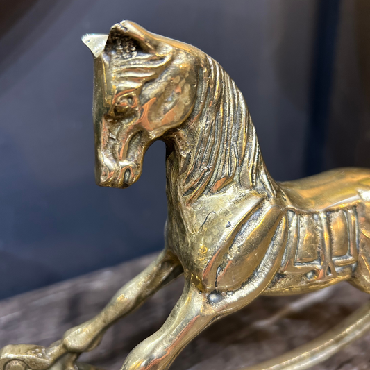 Vintage Gold Rocking Horse