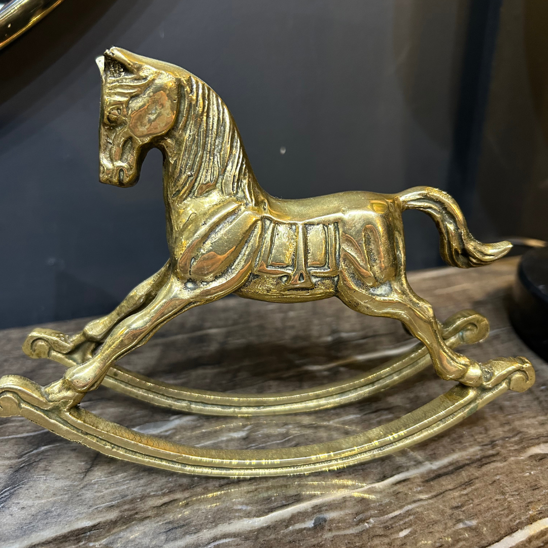 Vintage Gold Rocking Horse