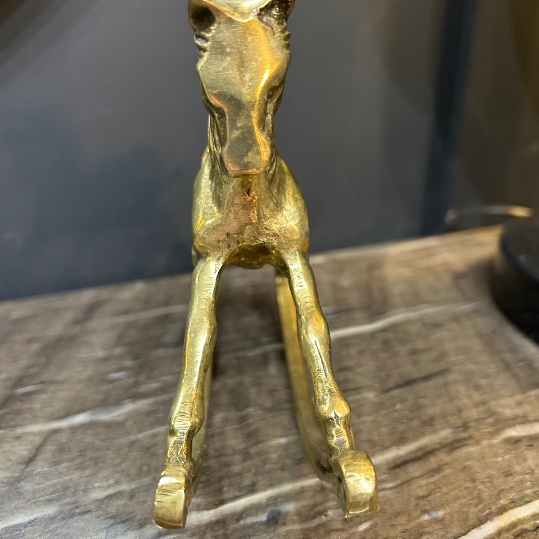 Vintage Gold Rocking Horse